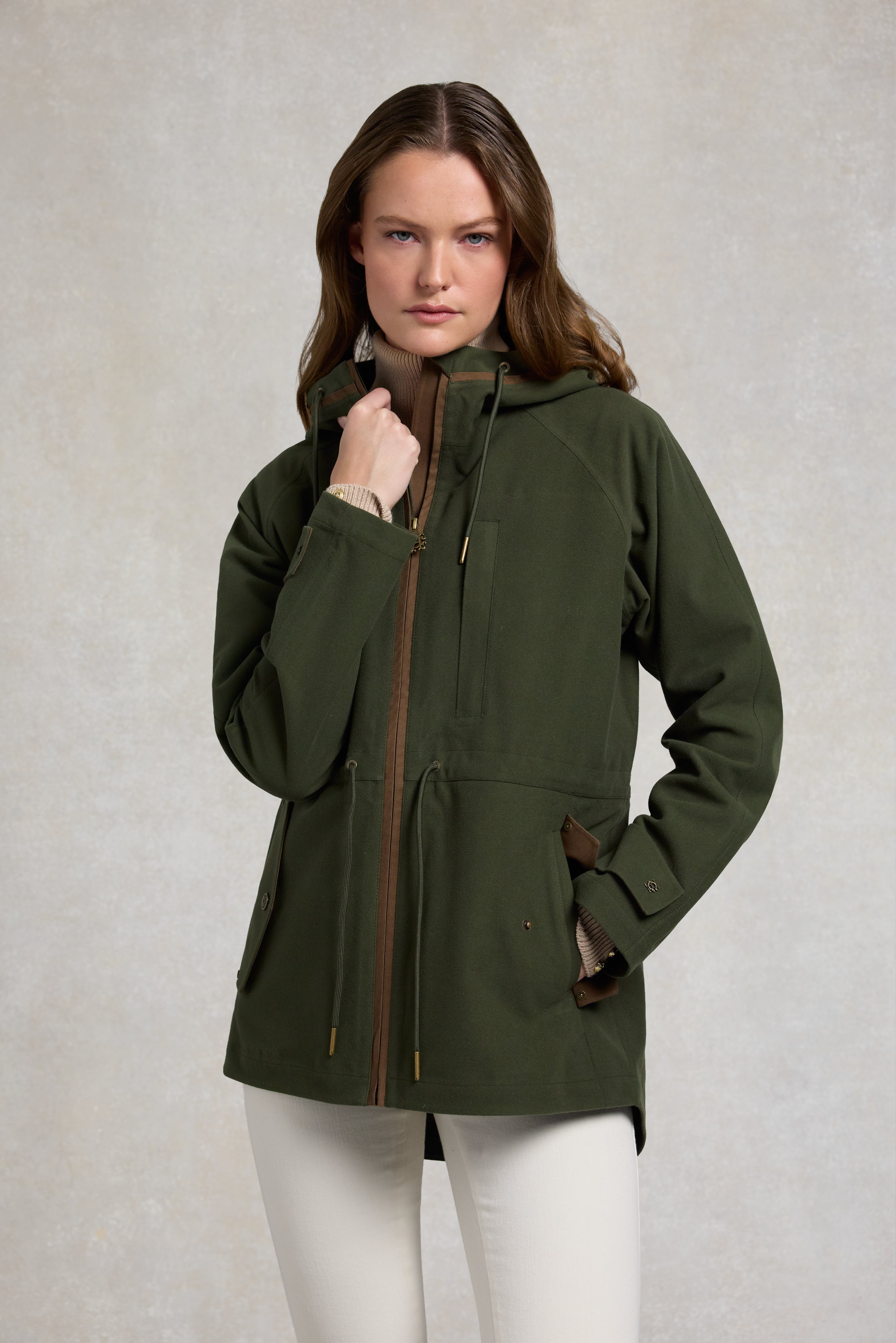 Holland Cooper Khaki Country Parka #Colour_Khaki