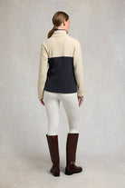 Holland Cooper Ecru/Navy Country Quarter Zip Jacket #Colour_Ecru/Navy