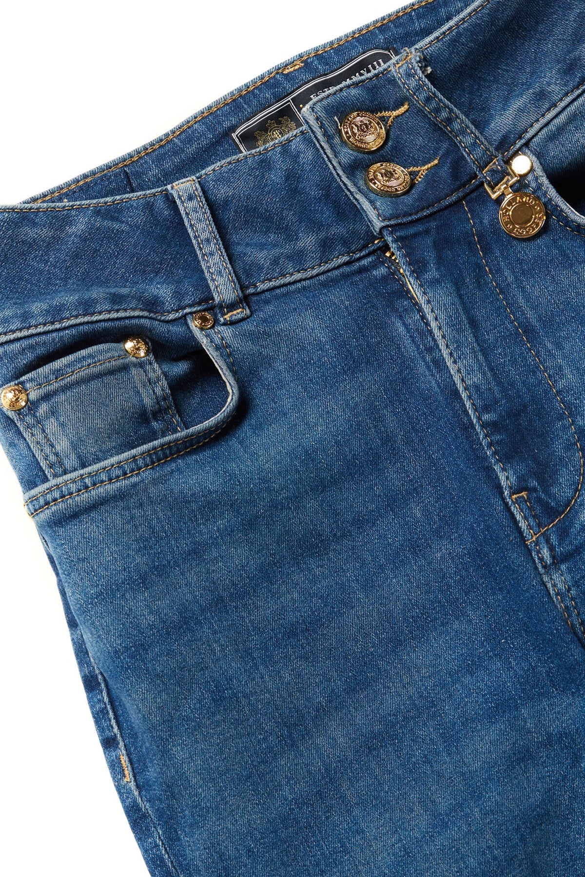 Holland Cooper High Rise Flared Jean #Colour_Denim