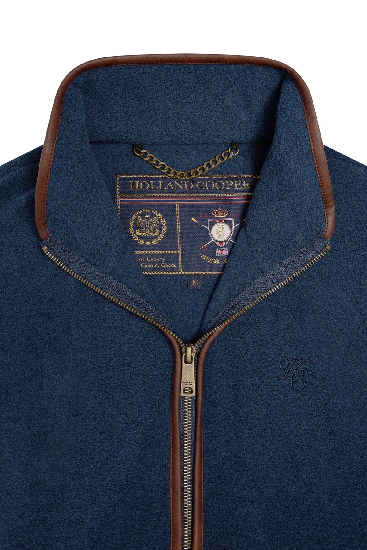 Holland Cooper Men's Country Fleece Gilet #Colour_Dusty Blue