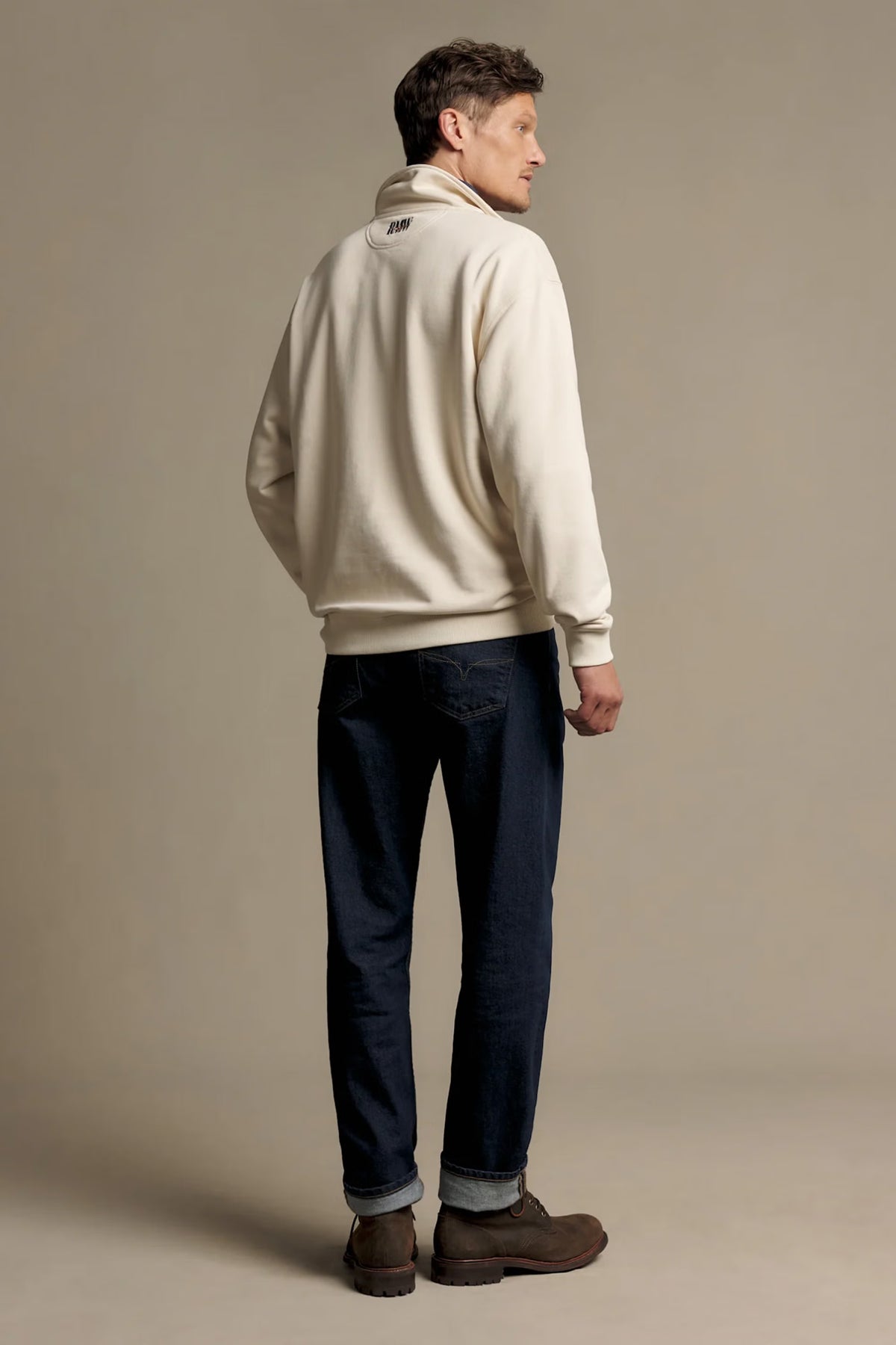 R.M. Williams Classic RMW Quarter Zip #Colour_Ecru