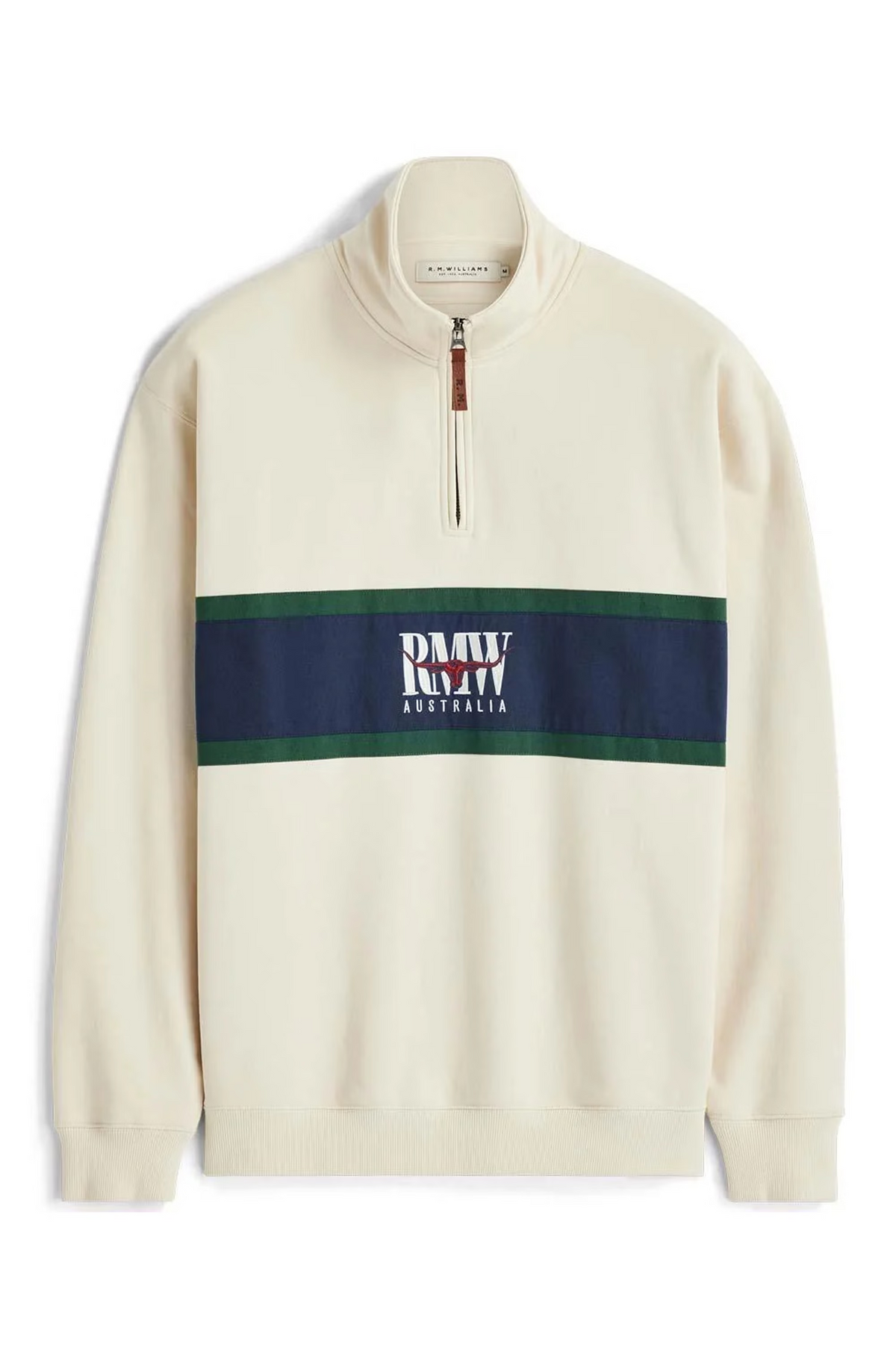 R.M. Williams Classic RMW Quarter Zip #Colour_Ecru
