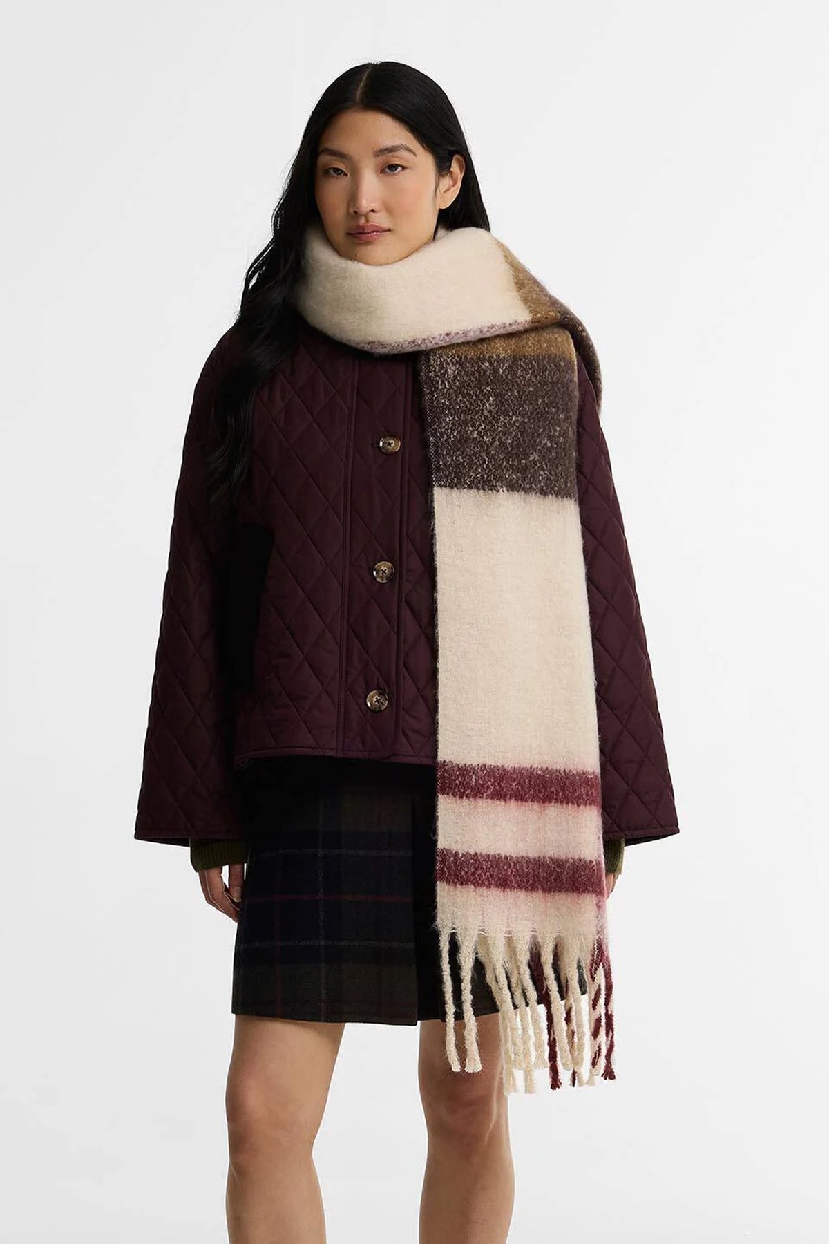 Isla Tartan Boucle Scarf