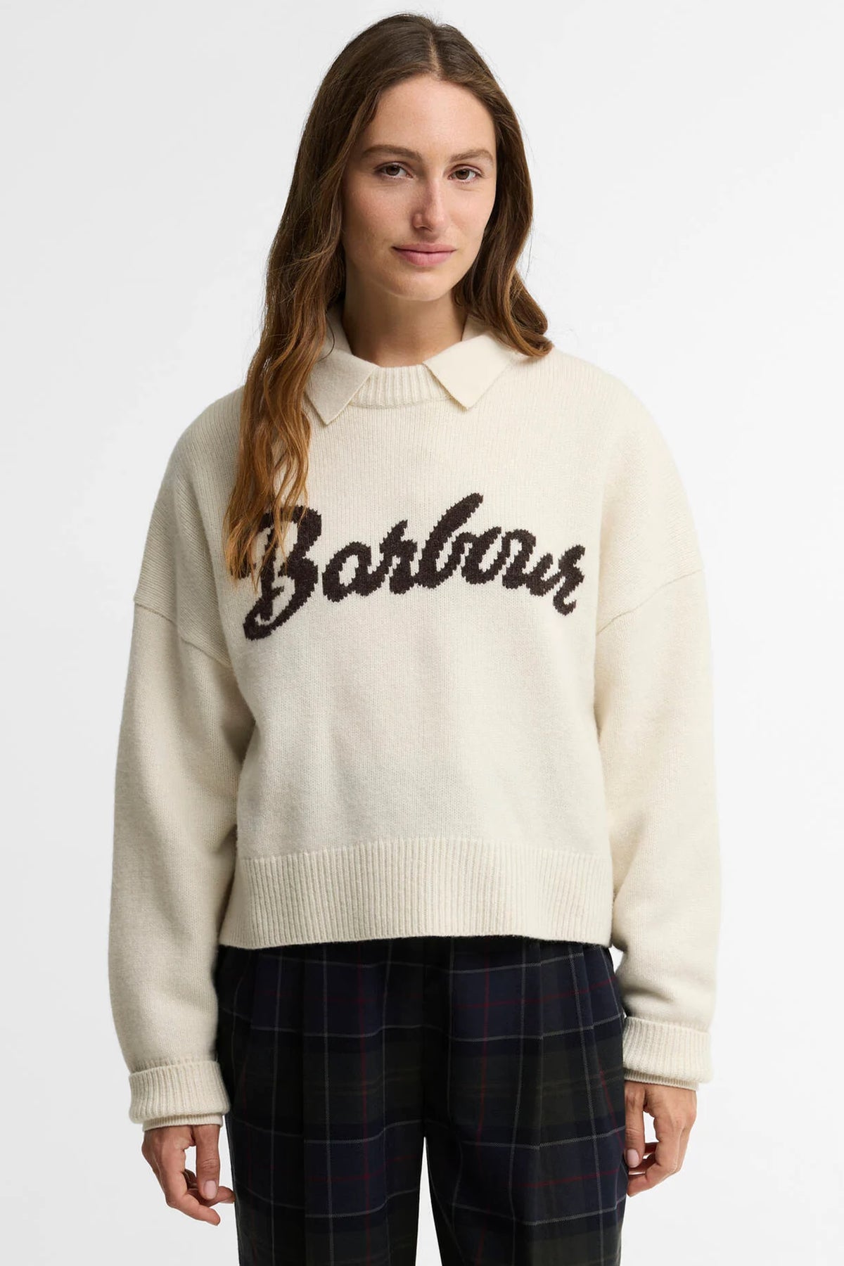 Barbour Ivybridge Knitted Jumper #Colour_Ecru