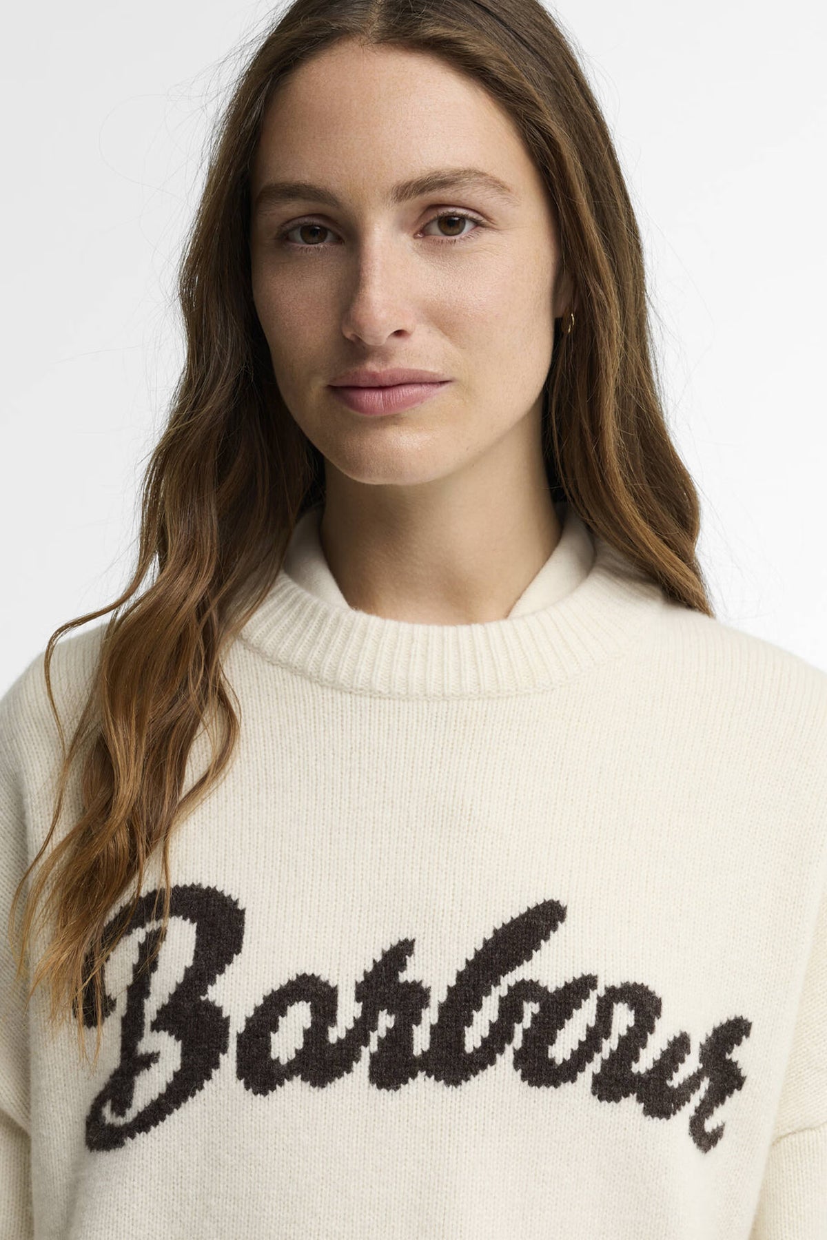 Barbour Ivybridge Knitted Jumper #Colour_Ecru