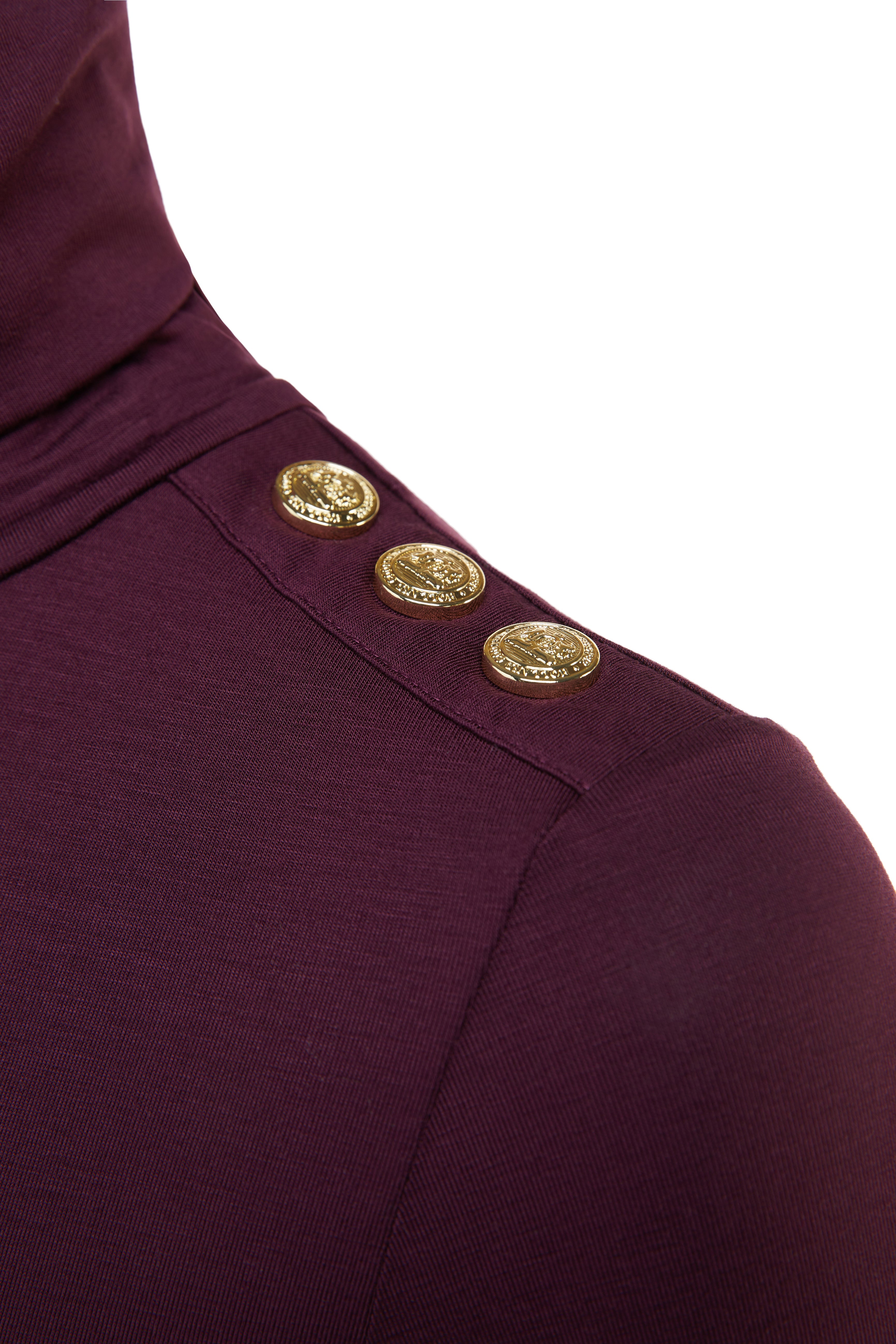 Essential Roll Neck -    burgundy -  L - View 90