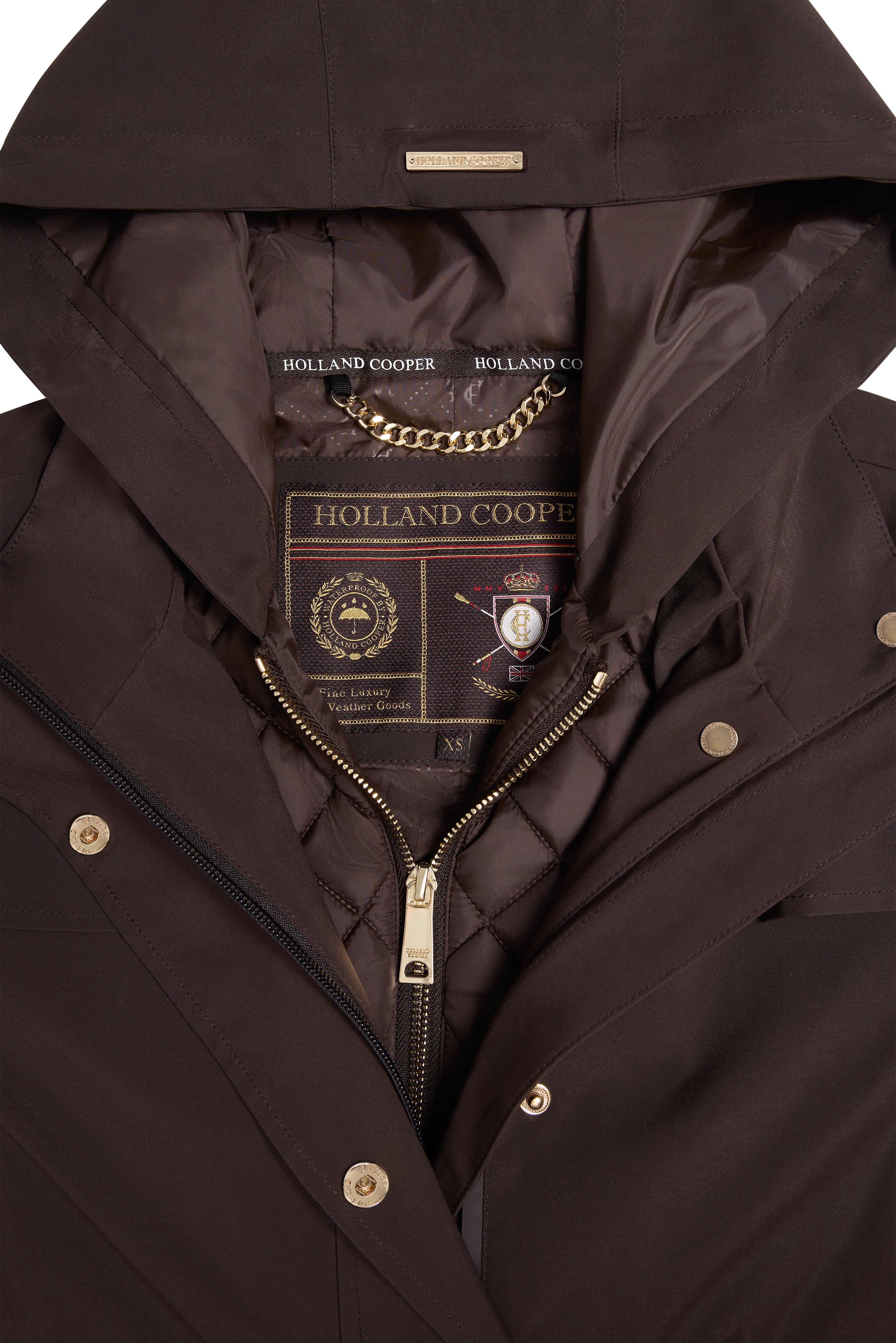 Holland Cooper Folgate Rain Coat #Colour_Chocolate