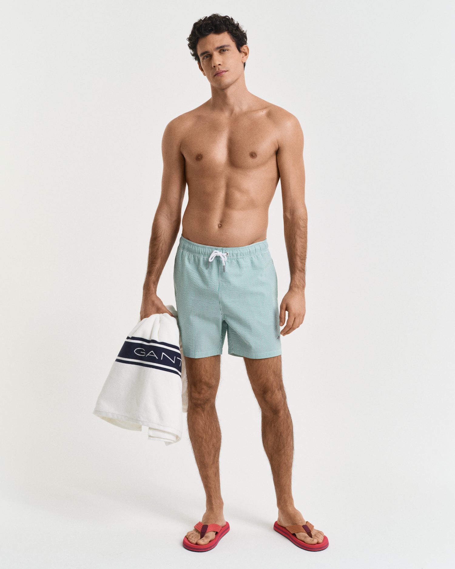 GANT Seersucker Swim Short #Colour_Vivid Green