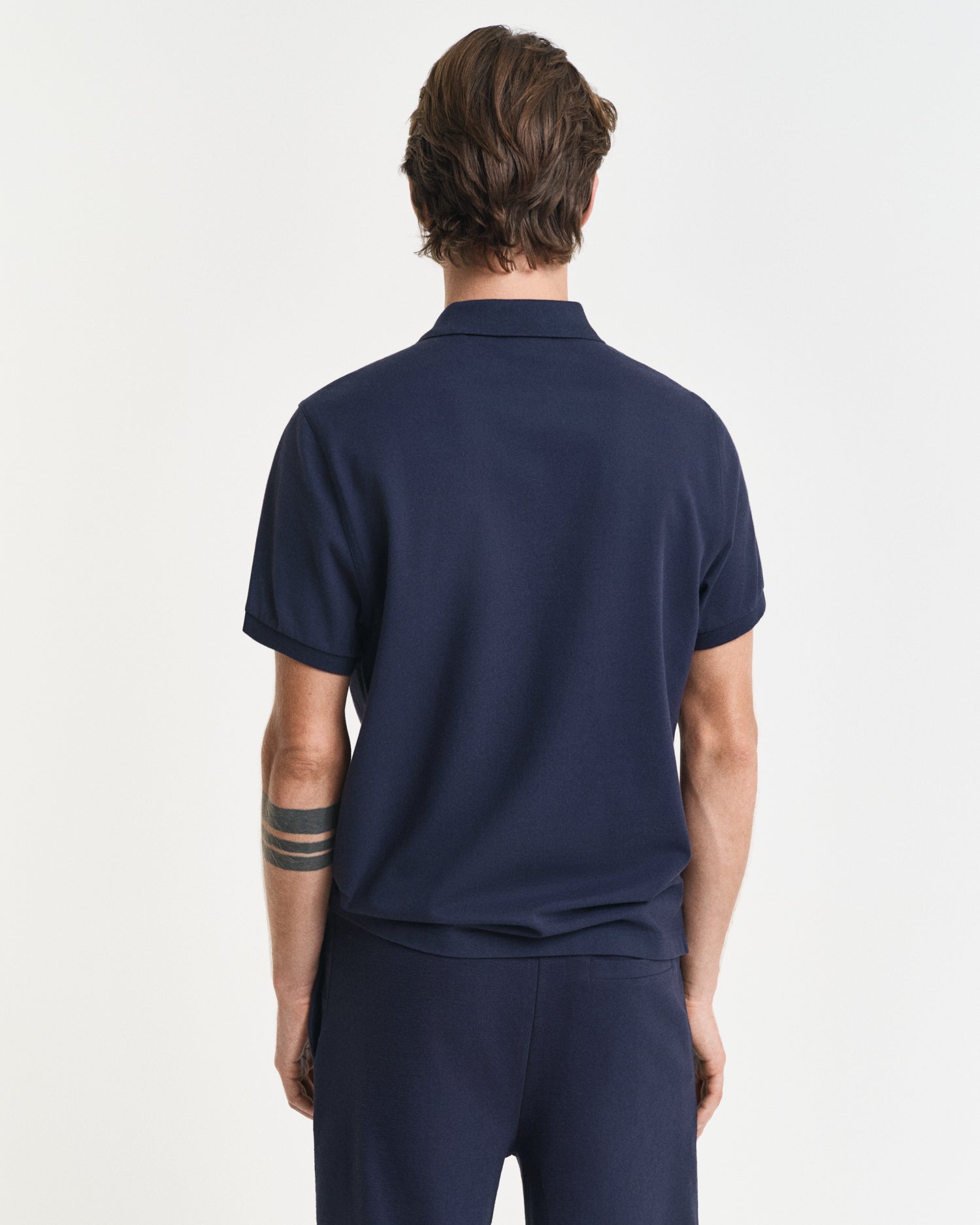 GANT Regular Fit Shield Short Sleeve Pique Polo #Colour_Evening Blue