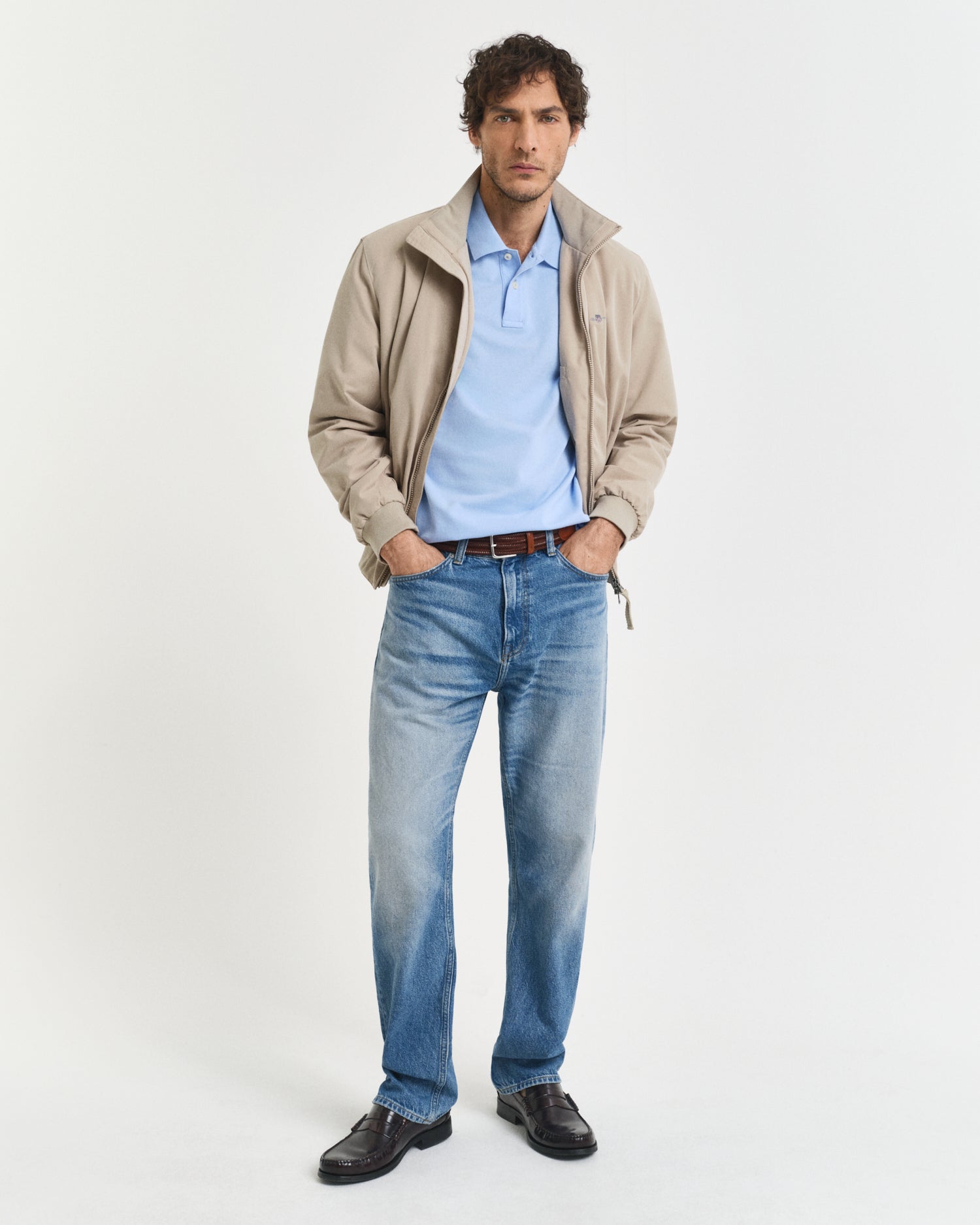 GANT Regular Fit Shield Short Sleeve Pique Polo #Colour_Capri Blue