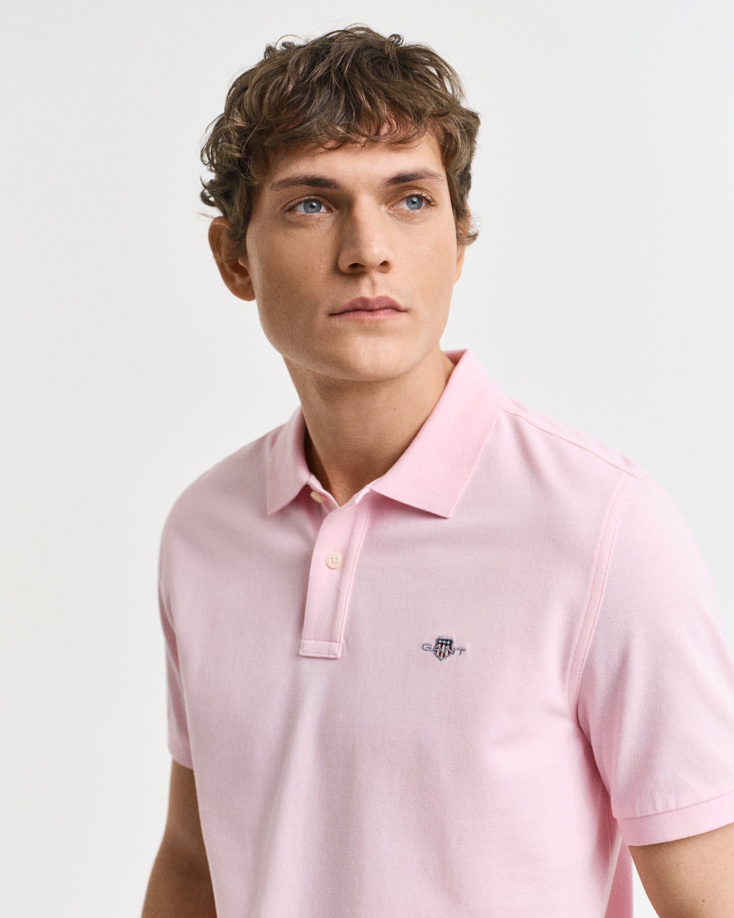 GANT Regular Fit Shield Short Sleeve Pique Polo #Colour_California Pink
