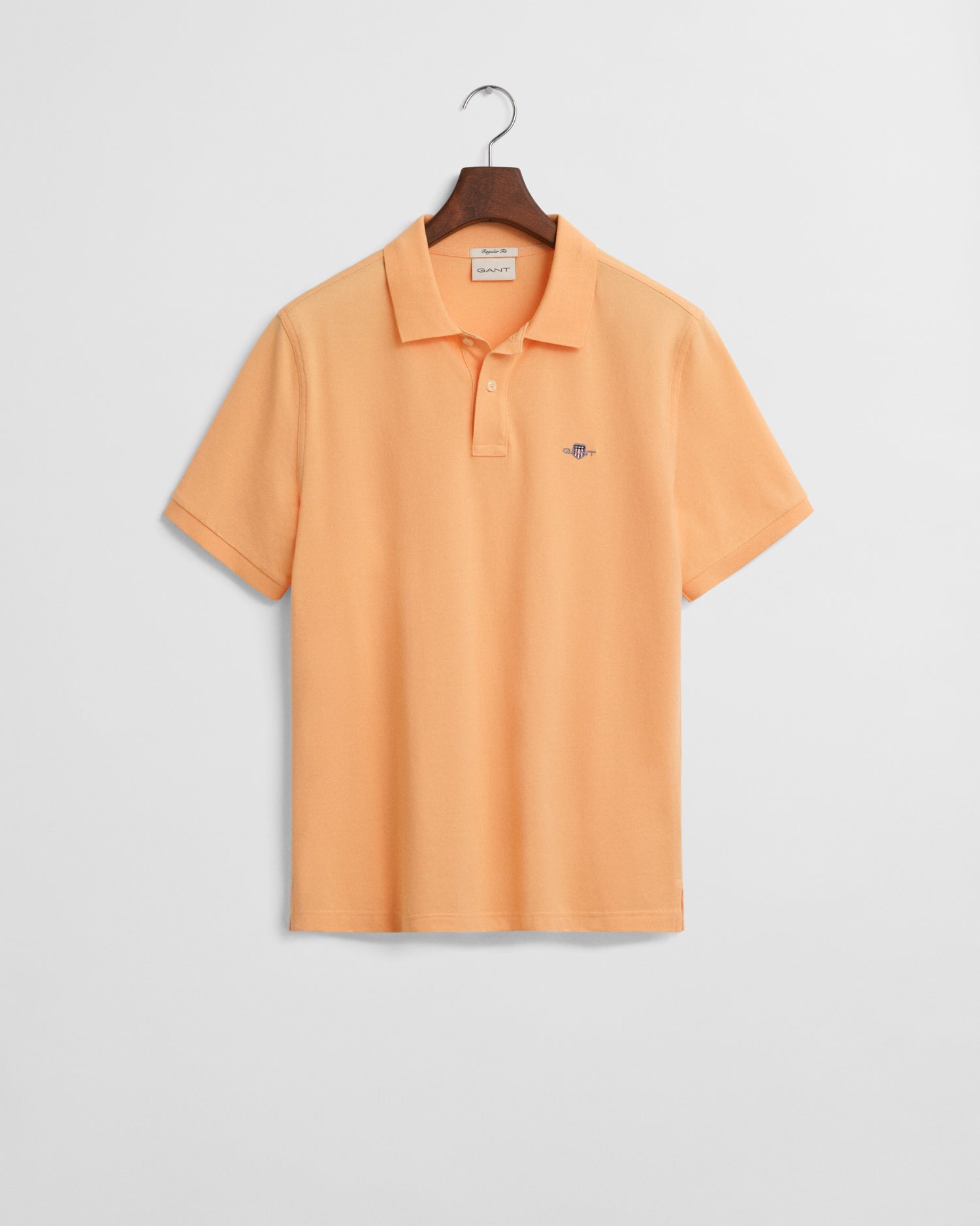 GANT Regular Fit Shield Short Sleeve Pique Polo #Colour_Peachy Orange