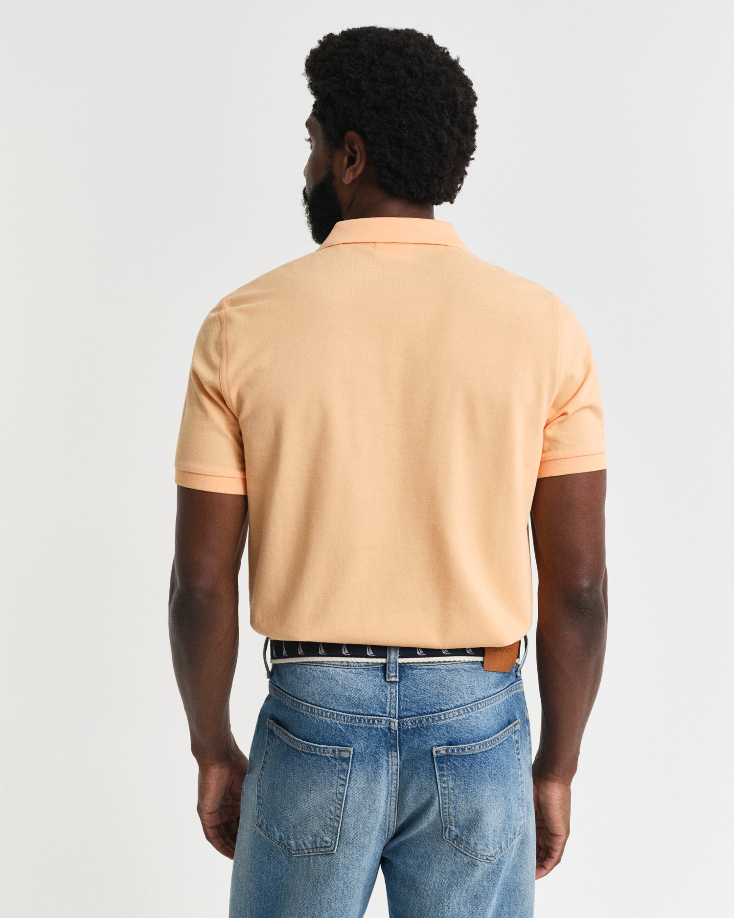 GANT Regular Fit Shield Short Sleeve Pique Polo #Colour_Peachy Orange