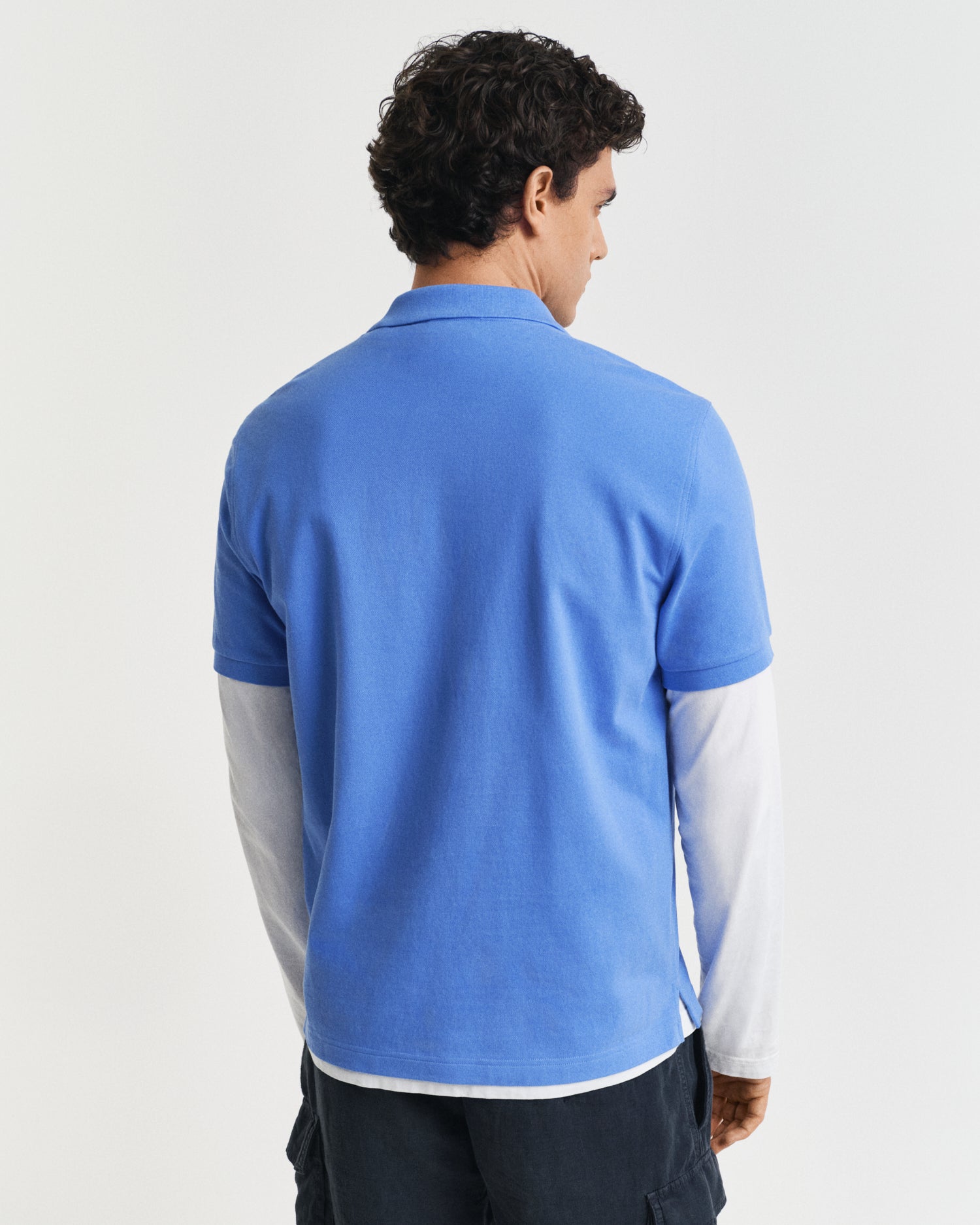 GANT Regular Fit Shield Short Sleeve Pique Polo #Colour_Perfect Blue