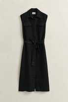 GANT Black Linen Sleeveless Dress #Colour_Black