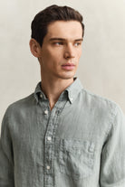 GANT Reg GMNT Dyed Linen Shirt #Colour_Ceramic Grey