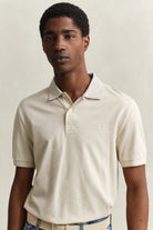 GANT Oat Beige 2 Tone SS Polo #Colour_Oat Beige