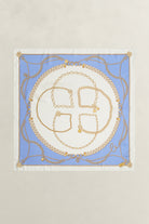 GANT Evening Blue Chain Print Silk Scarf #Colour_Evening Blue