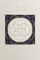 GANT Evening Blue Chain Print Silk Scarf #Colour_Evening Blue