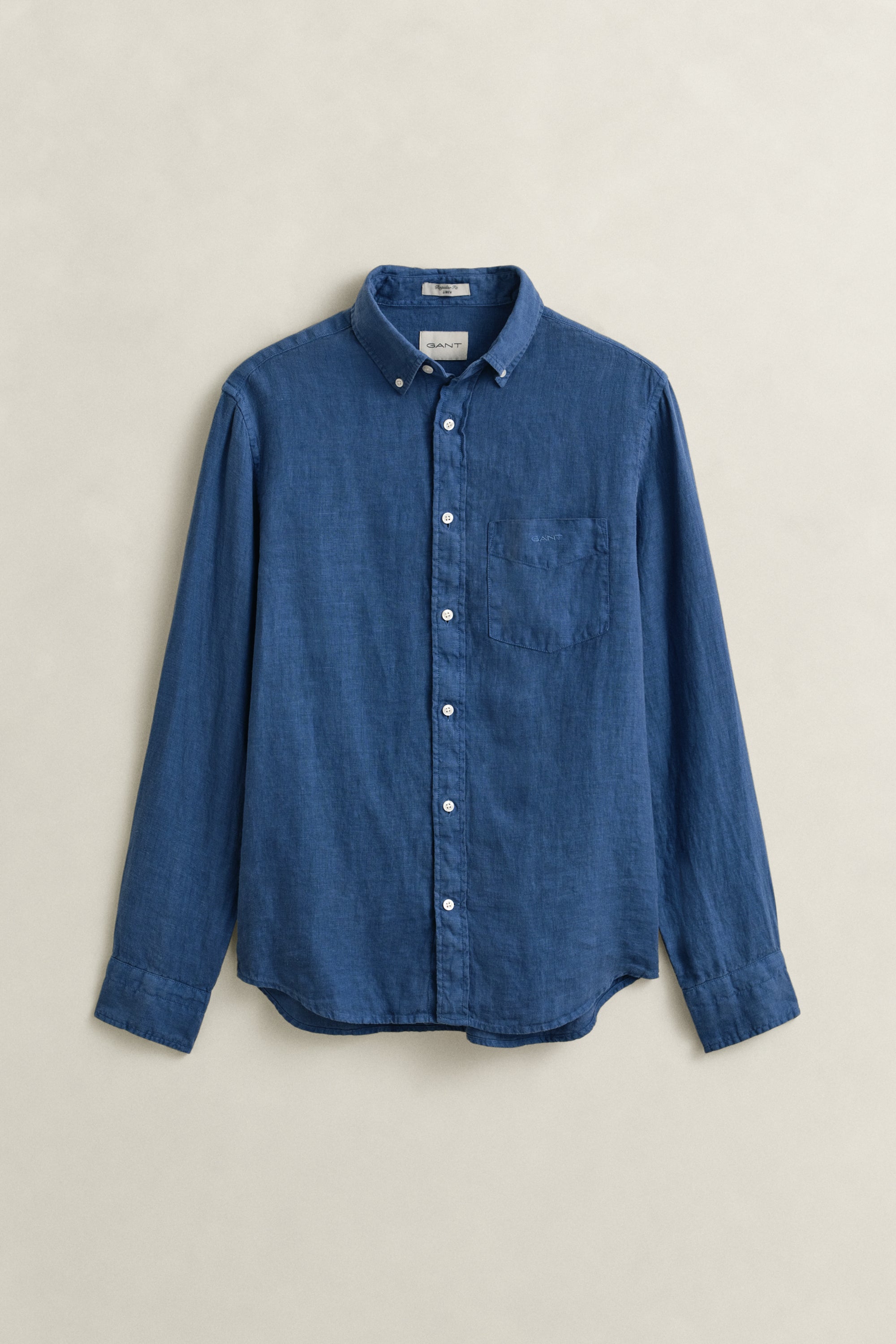 GANT Reg GMNT Dyed Linen Shirt #Colour_Vintage Blue