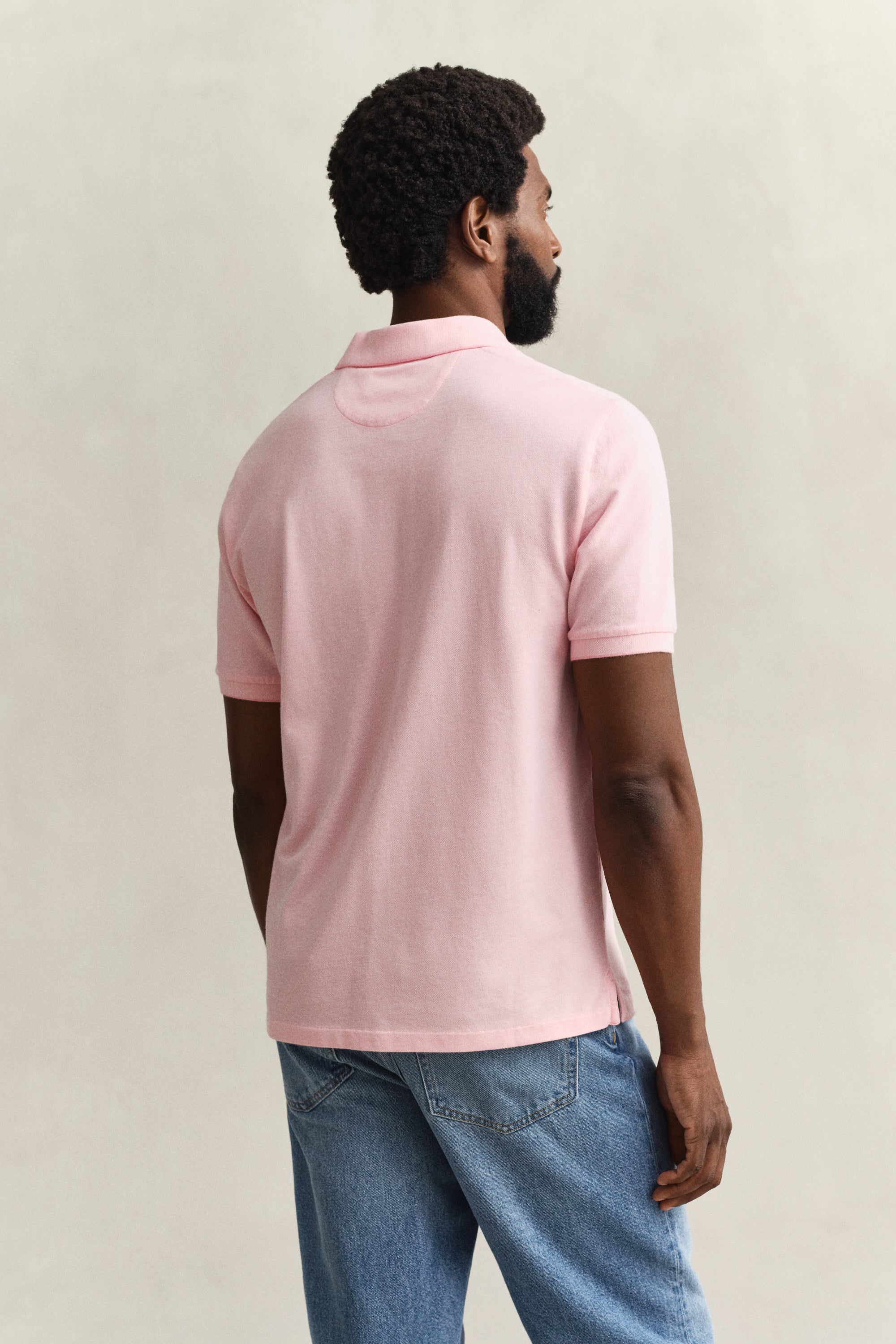 GANT Washed Pink 2 Tone SS Polo #Colour_Washed Pink