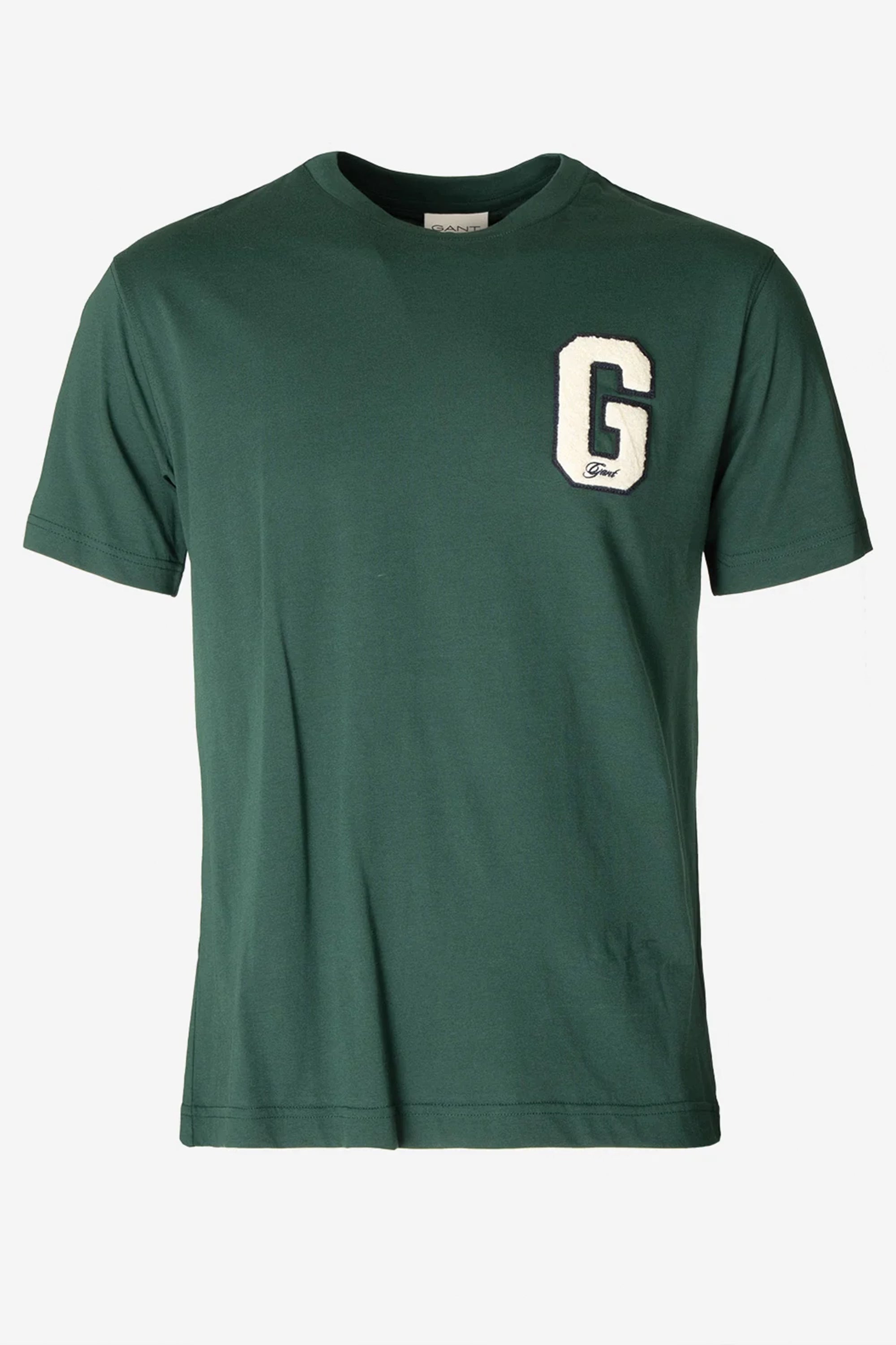 GANT G Badge SS T-shirt #Colour_Tartan Green
