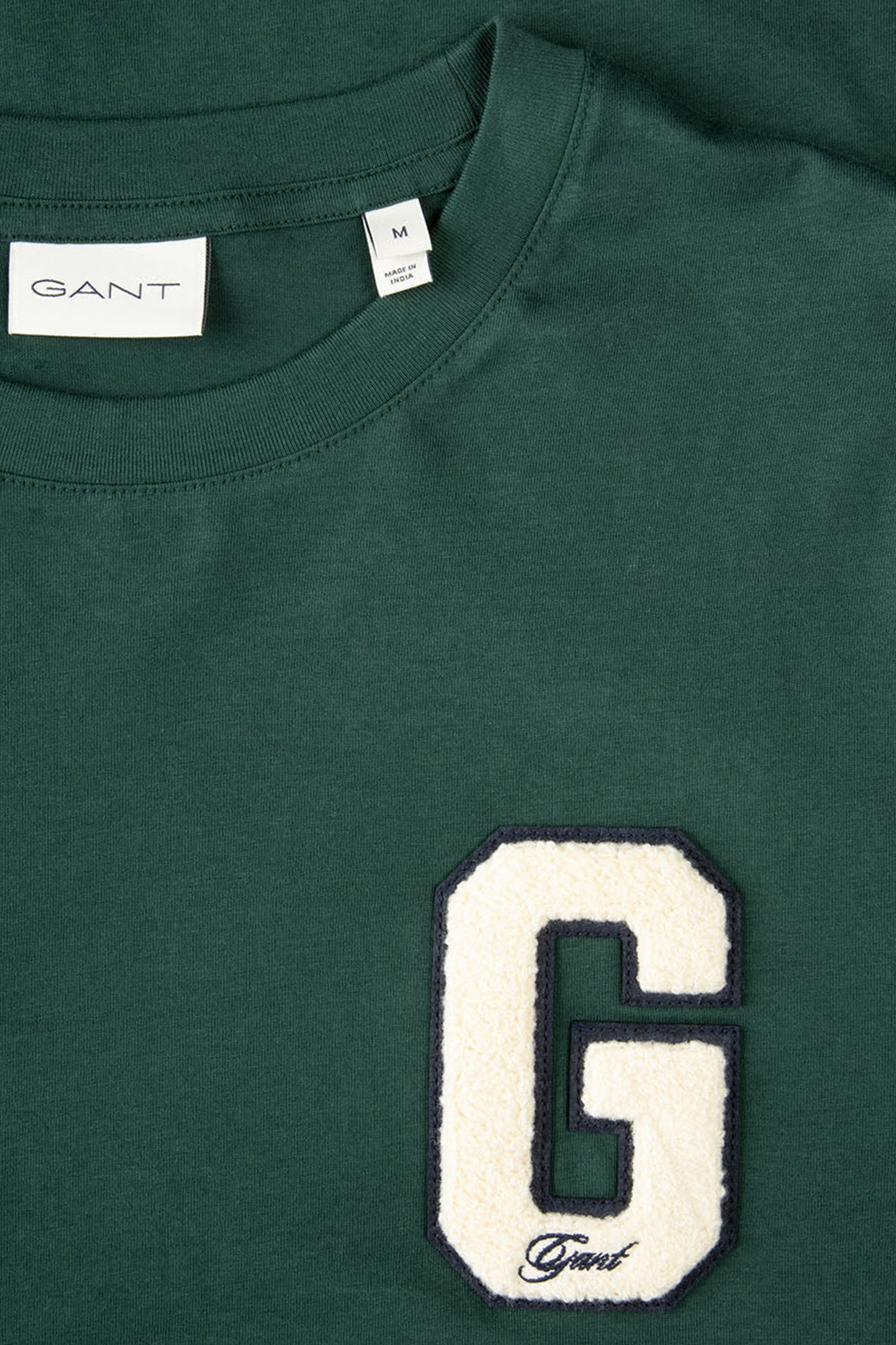 GANT G Badge SS T-shirt #Colour_Tartan Green