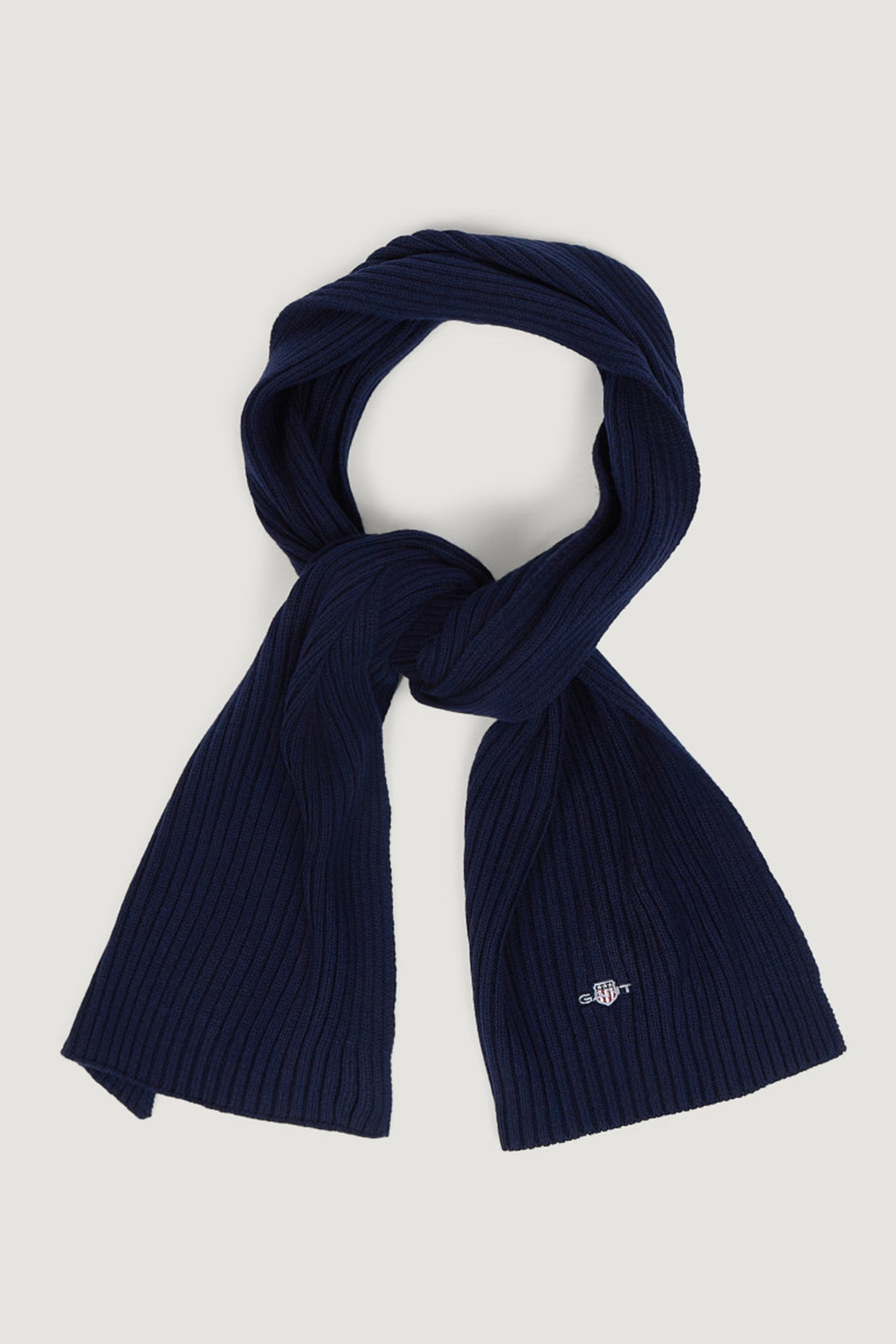 GANT Gant Cotton Blend Logo Scarf #Colour_Marine