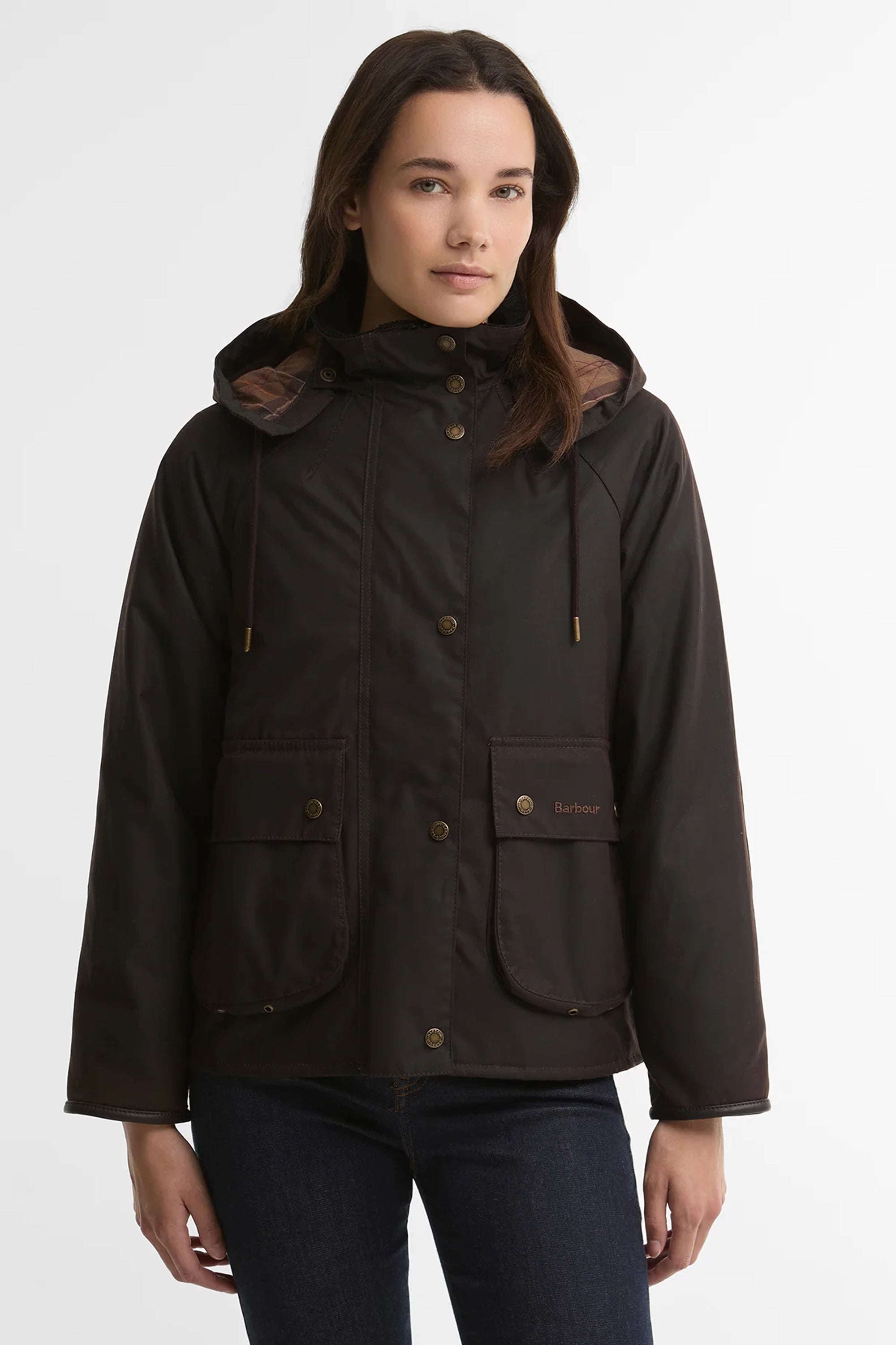 Barbour Georgette Wax Jacket #Colour_Rustic/Muted