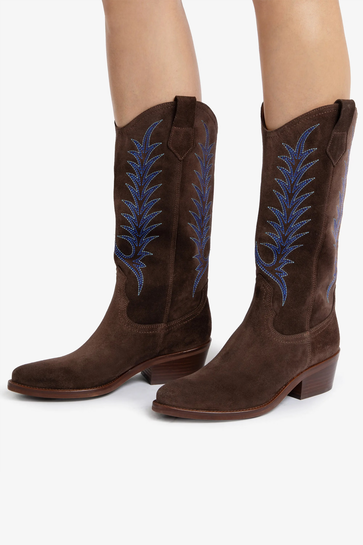 Goldie Suede Embroided Boot