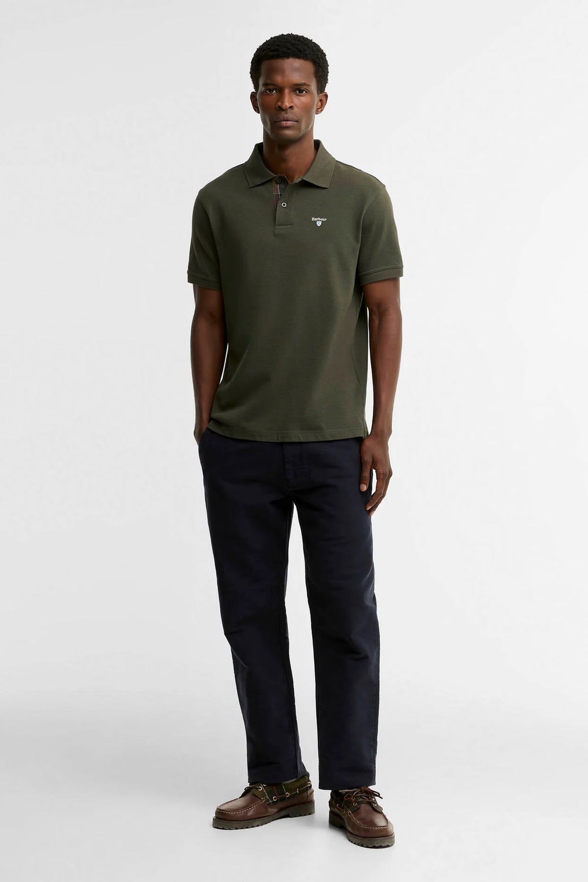 Tartan Pique Tailored Polo Shirt