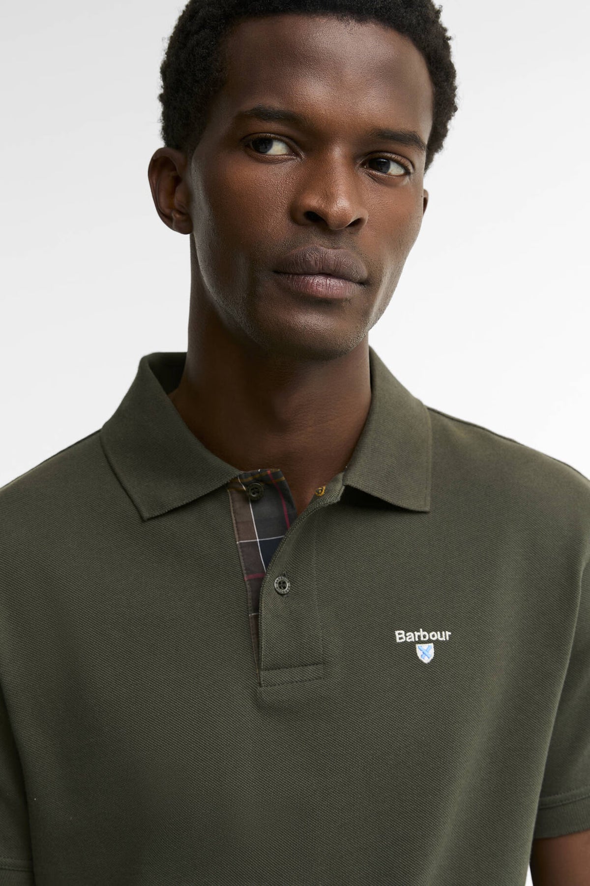 Tartan Pique Tailored Polo Shirt