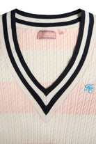 Holland Cooper Blush Natural Stripe Badminton Knit #Colour_Blush Natural Stripe