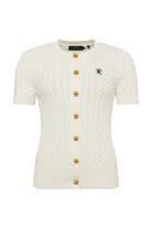Holland Cooper Natural Cotswold Short Sleeve Cardigan #Colour_Natural
