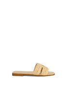 Holland Cooper Natural Straw Heraldic Monogram Slides #Colour_Natural Straw
