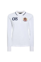 Holland Cooper White Heritage Long Sleeve Polo Shirt #Colour_White