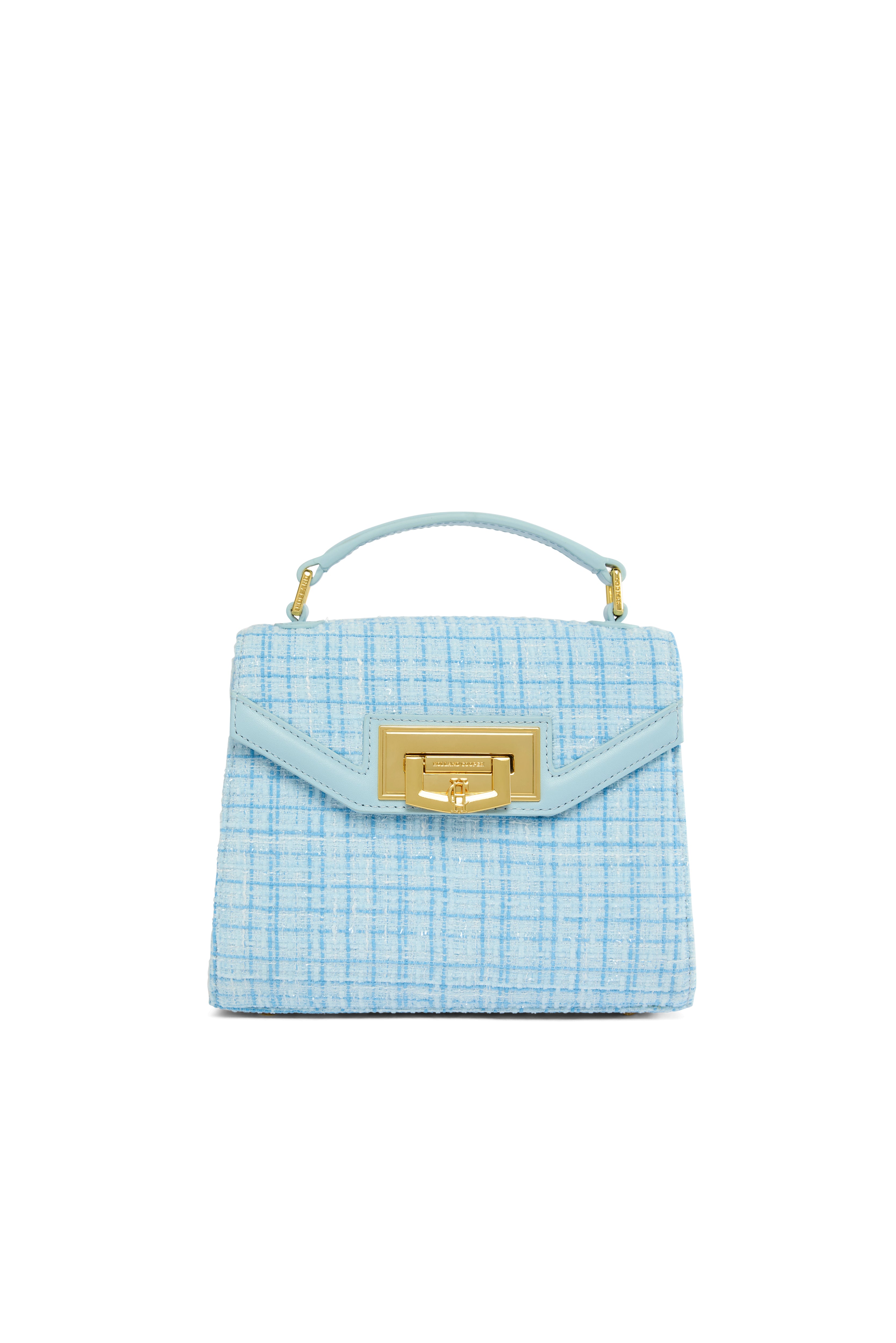 Holland Cooper Ice Blue Boucle Mini Cheltenham Bag #Colour_Ice Blue Boucle