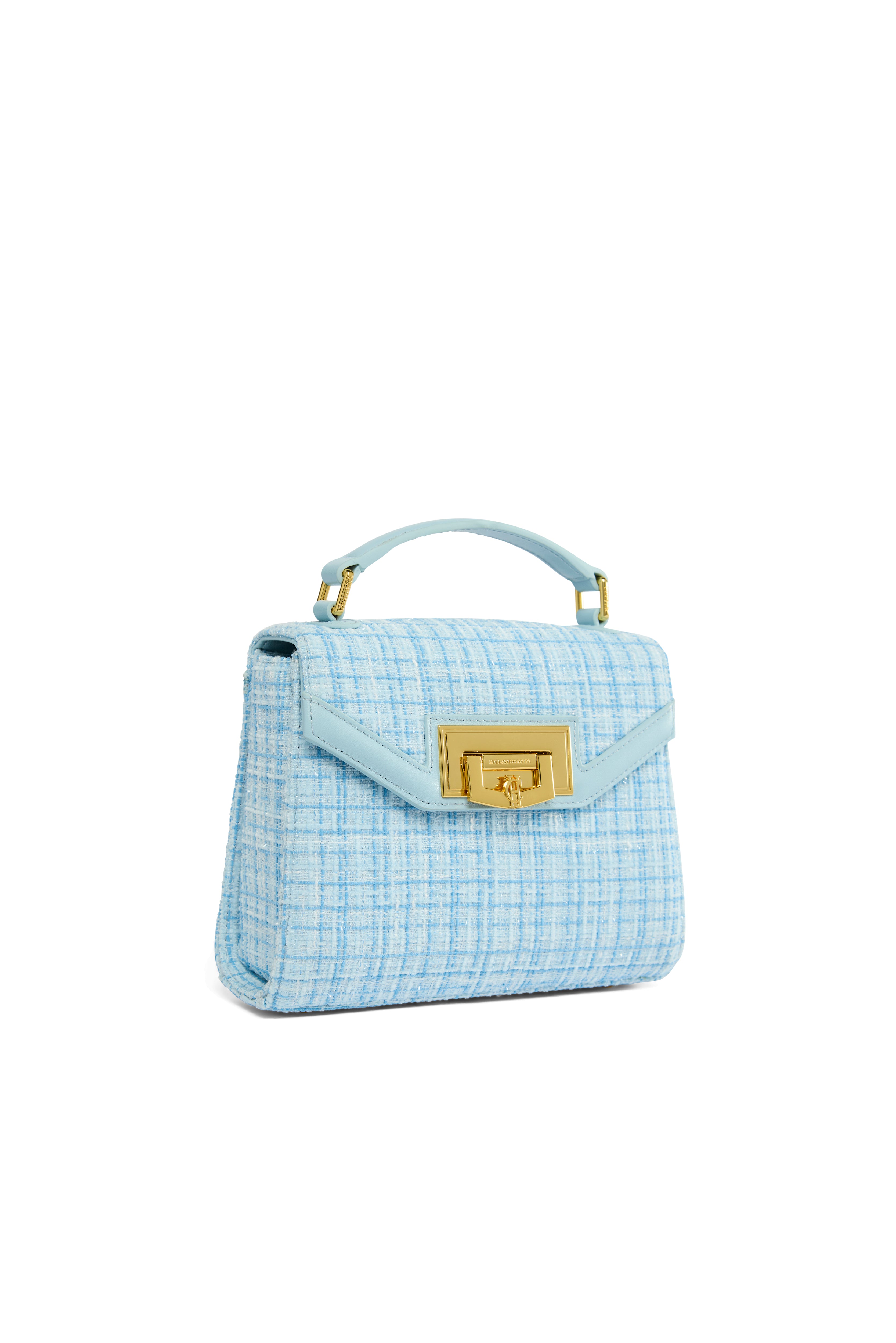 Holland Cooper Ice Blue Boucle Mini Cheltenham Bag #Colour_Ice Blue Boucle