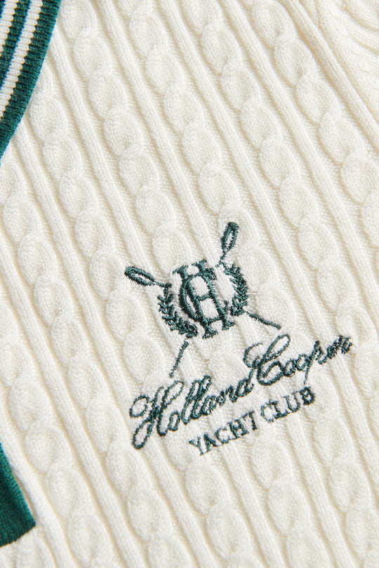 Holland Cooper Natural Racing Green Orla Knit #Colour_Natural Racing Green