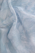 Holland Cooper Blue Tropical Botanical Provence Fine Silk Scarf #Colour_Blue Tropical Botanical