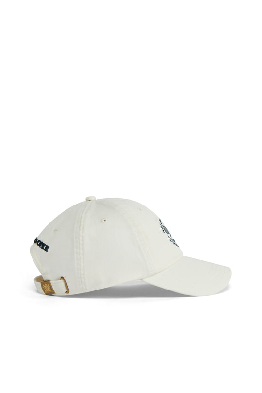 Holland Cooper Ecru/Navy Racquets Cap #Colour_Ecru/Navy