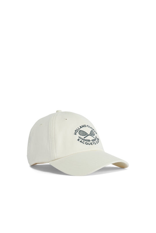 Holland Cooper Ecru/Navy Racquets Cap #Colour_Ecru/Navy