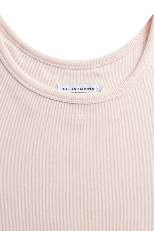Holland Cooper Palest Pink Rebecca Long Sleeve Top #Colour_Palest Pink