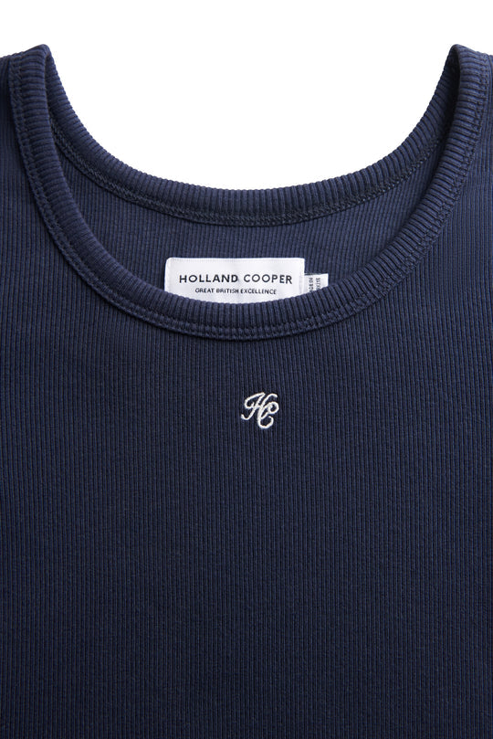 Holland Cooper Ink Navy Rebecca Long Sleeve Top #Colour_Ink Navy