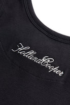 Holland Cooper Black Rebecca Rib Tank #Colour_Black