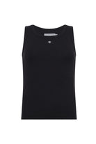 Holland Cooper Black Rebecca Rib Tank #Colour_Black