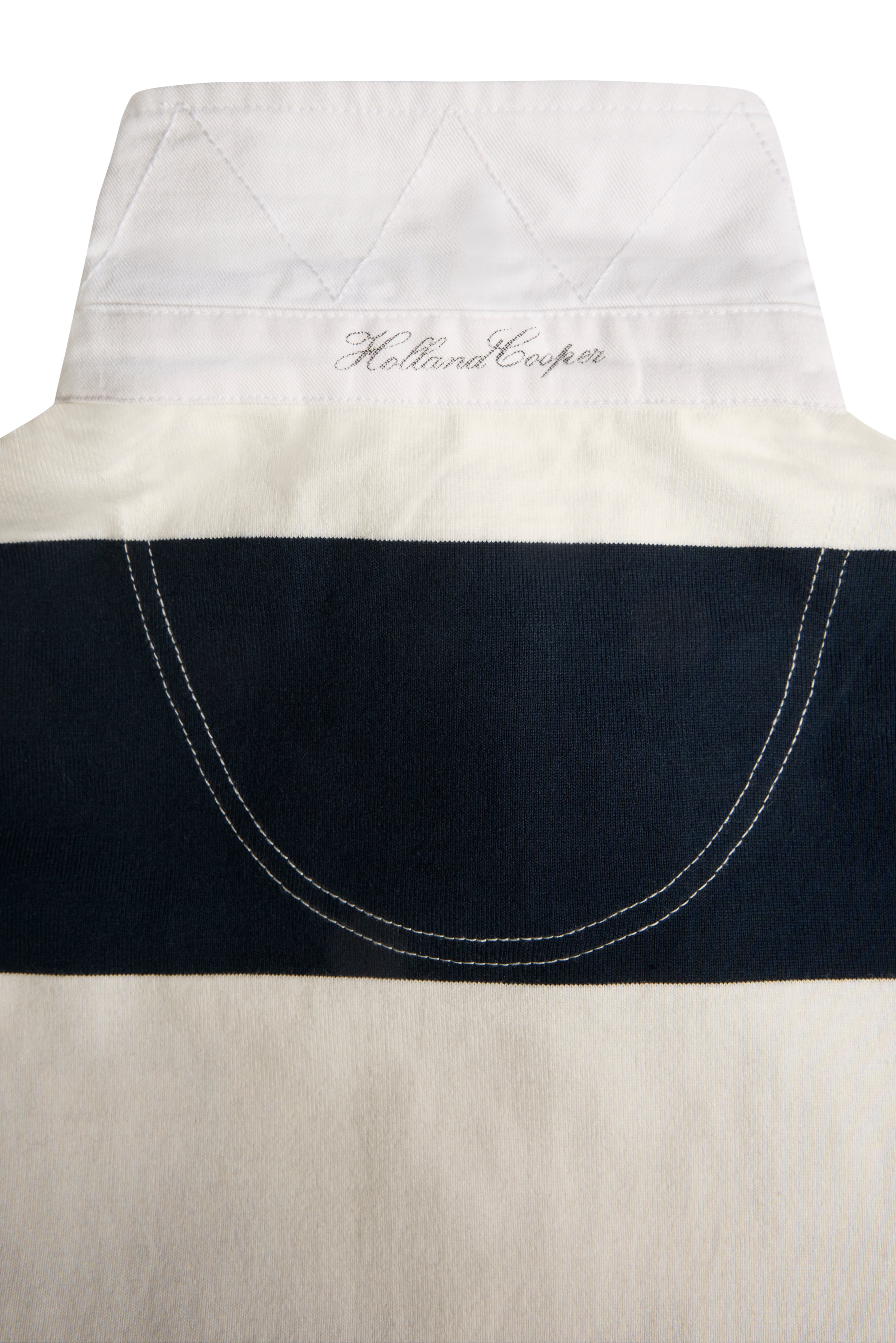 Holland Cooper Navy Ecru Rugby Shirt #Colour_Navy Ecru