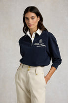 Holland Cooper Ink Navy Short Rugby Shirt #Colour_Ink Navy