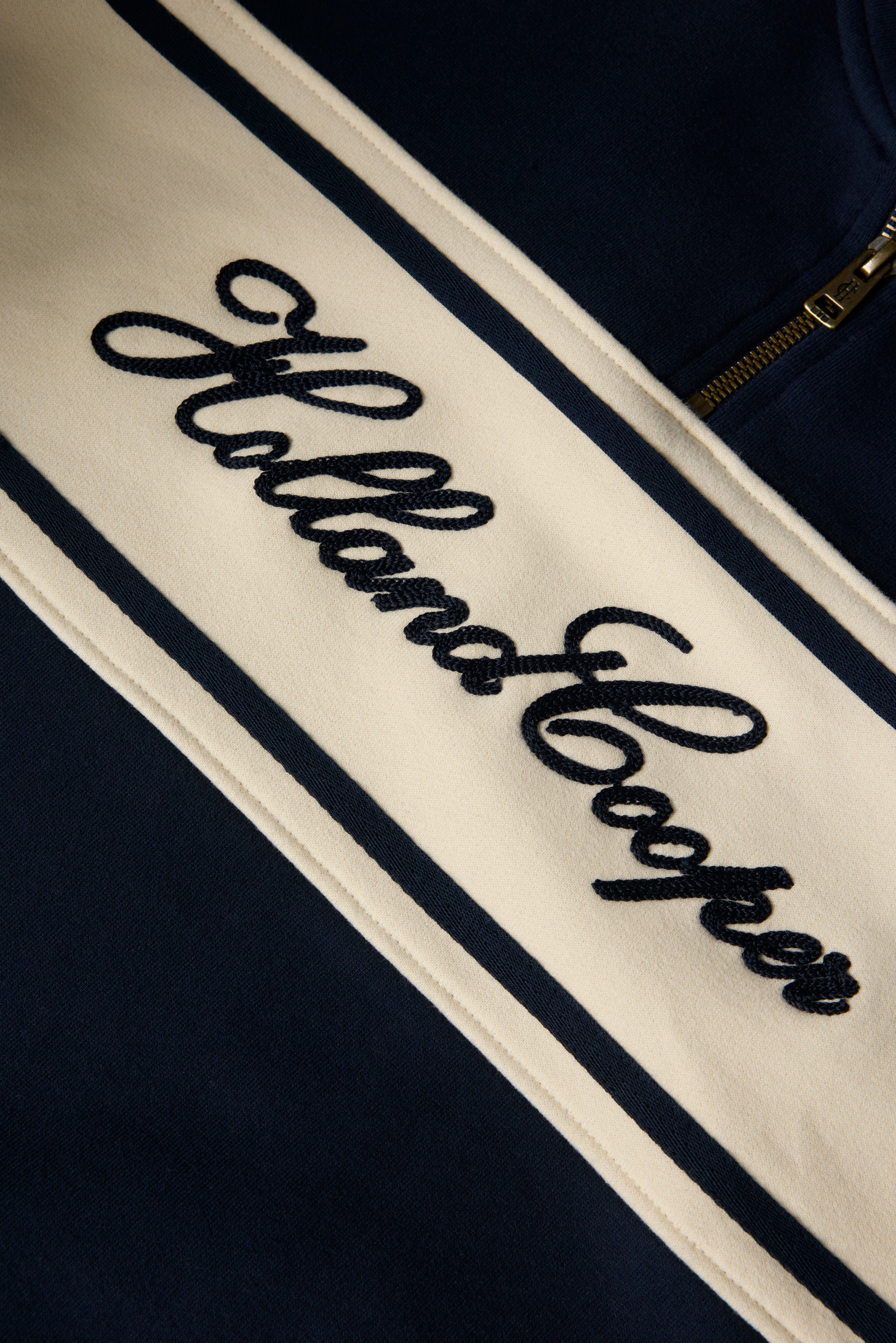 Holland Cooper Ink Navy Signature Quarter Zip Sweat #Colour_Ink Navy