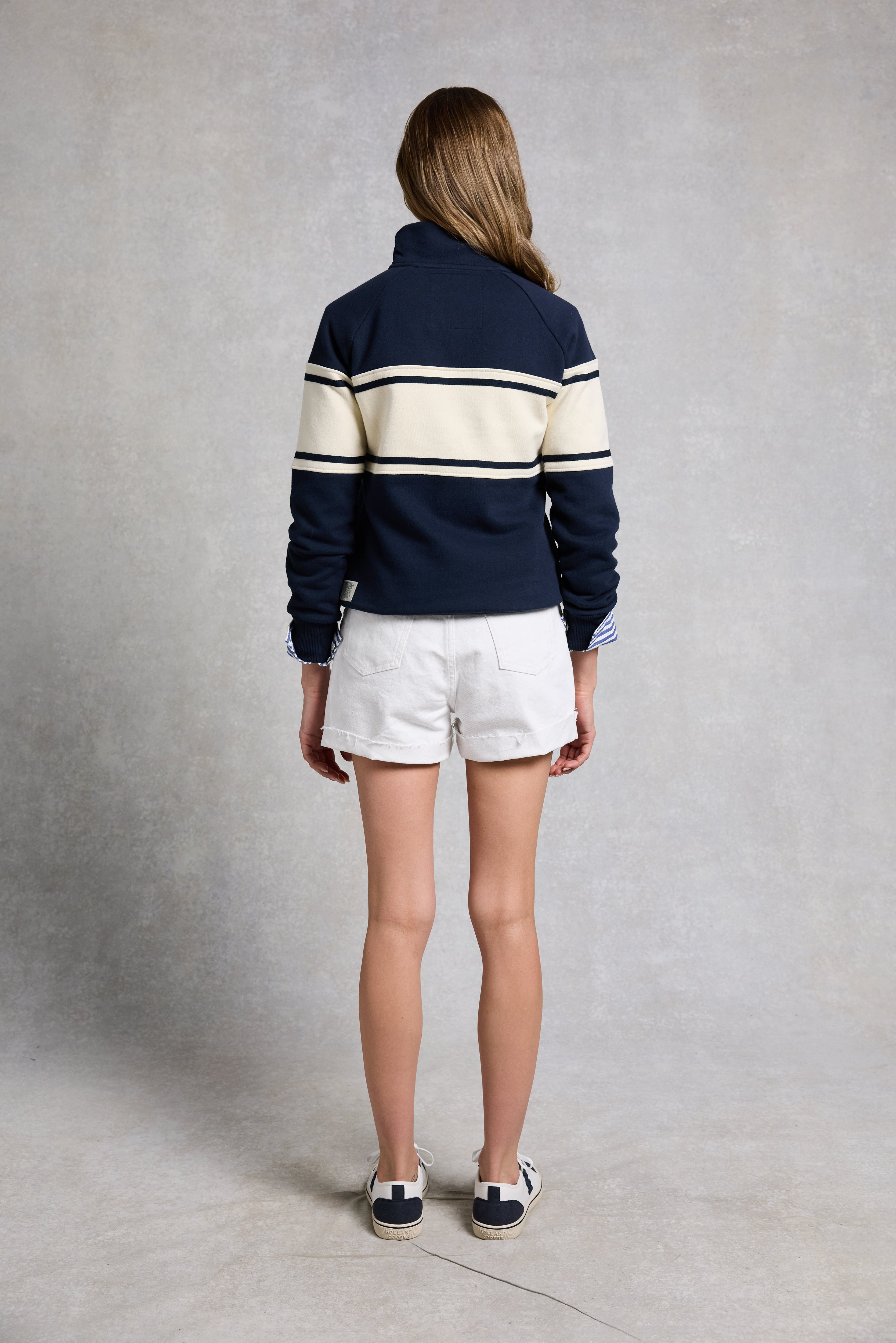 Holland Cooper Ink Navy Signature Quarter Zip Sweat #Colour_Ink Navy